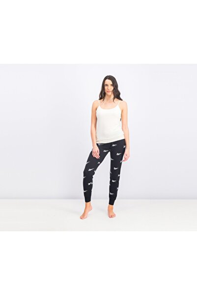 Reebok Women Jacquard Sweatpants, Black
