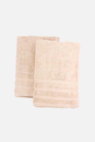 Kathy Ireland 2 Pieces Bath Towel Set, Warm Beige