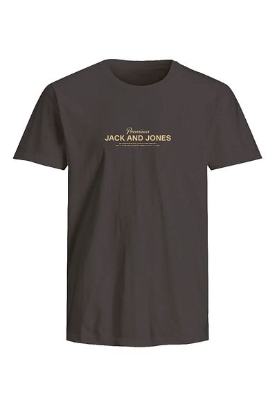Jack & Jones Ανδρικό μπλουζάκι J&J με τυπωμένο λογότυπο μαύρο Premium