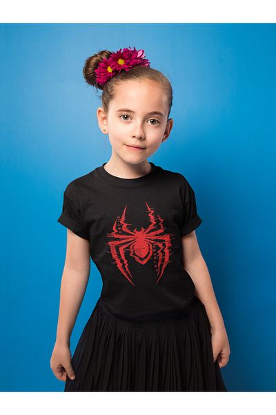 SEVBANO Tricou pentru copii cu design Spider-Man cu logo imprimat unisex Spider-Man Movie (vârsta 1-12)