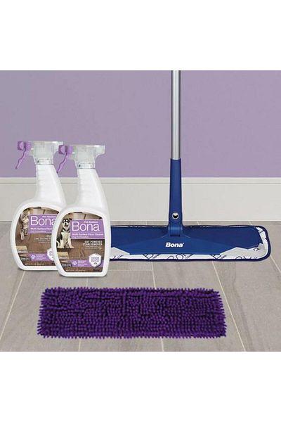 Generic BONA Sustainable Design Lightweight Reusable Microfiber Sweeping Pad Purple