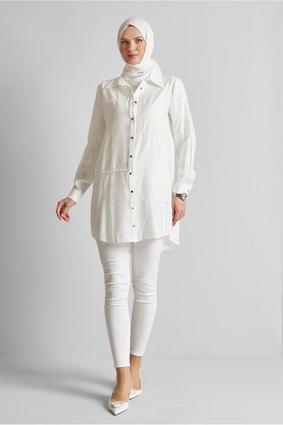 Alvina Shirt Collar Tunic 45676