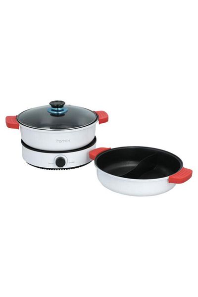 Generic homix 1400W Multi-Functional Durable and Elegant Cooking Pan White and Black