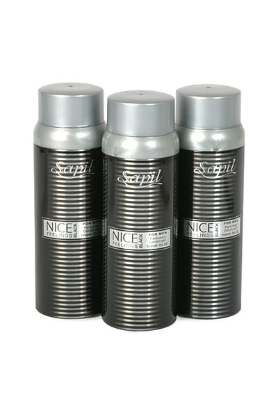 sapil بخاخ مزيل عرق معطر للرجال، عبوة متنوعة، 3 عبوات × 150 مل