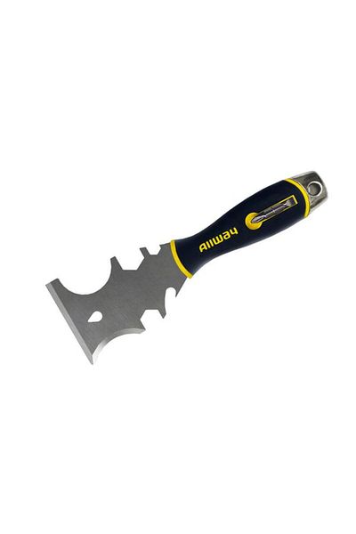Generic Allway Tool 16-in-1 Soft Grip Carbon Steel Blade Painter Multi-Tool Black and Silver 3inch DSXG16