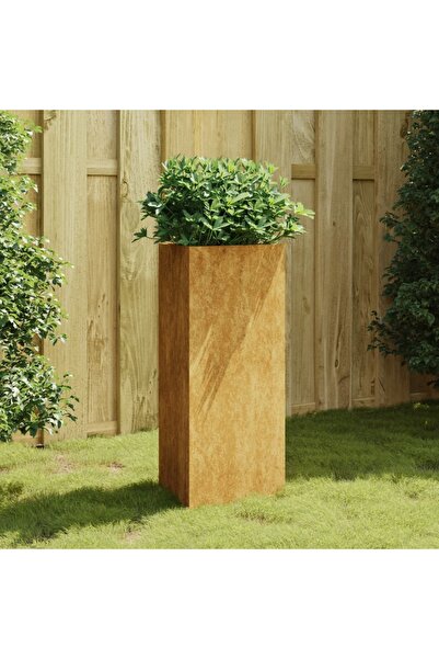 vidaxl أصيص زراعة للحديقة 40×34.5×75 سم مصنوع من الفولاذ كورتن