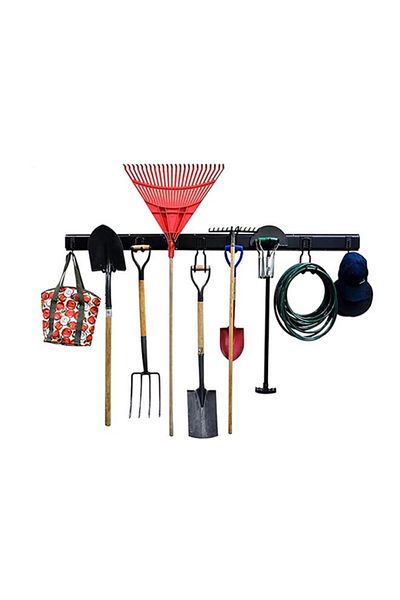 Generic HONEY BEE Wall Mounted Heavy Duty Hanging Tool Storage Bar Black 200 x 10cm