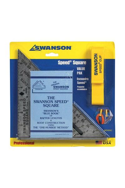 Generic SWANSON Carpenter Square Layout Tool with Speed Clip and Blue Book Grey 7inch