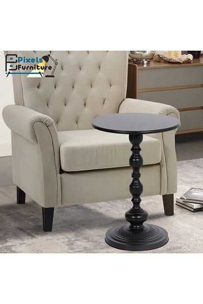 PixelsFurniture Pixel Furniture Metal Side Table for Sofa and Bed, Solid Metal Base Table
