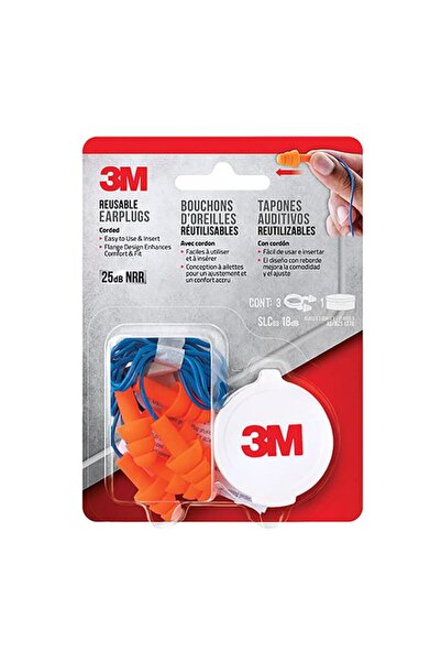 Generic 3M Reusable Corded Earplugs Orange and Blue 90716H3-DC