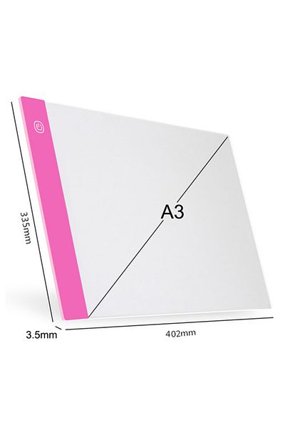Choice A3 Pink A3/A4/A5 Three Level Dimmable Led Light Pad Drawing Board Pad Tracing Light Box Eye Protecti