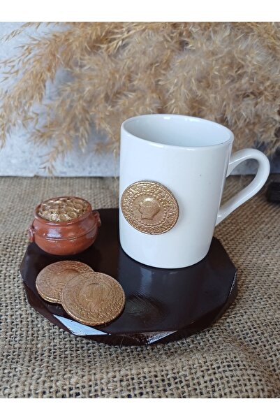 Mutlu Altın temalı kahve fincanı altınlı fincan