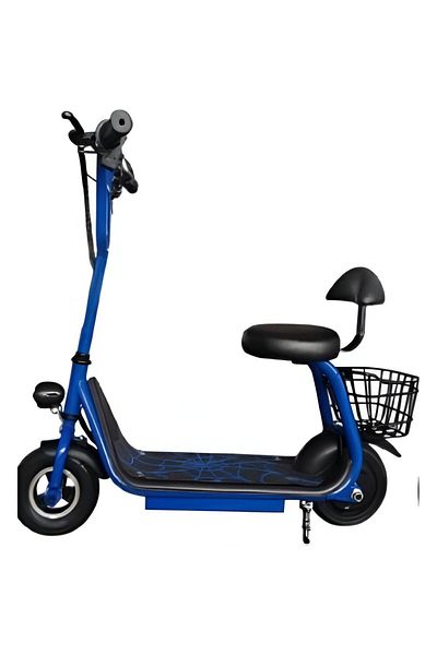 rexa Electric Kick Scooter With Rear Basket And Front Light