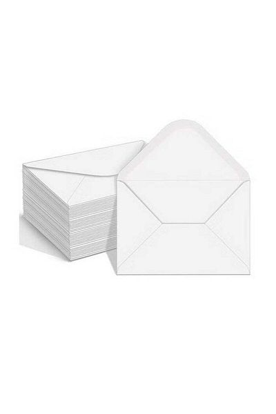 Generic Pack of 25 Pack Envelops for Invitations, White Envelops, Postcard Envelops, Photo Envelops, Used fo