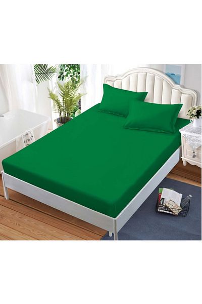 OEM Bed cover with elastic and 2 pillowcases, finet fabric, 2-person bed, 180x200cm
