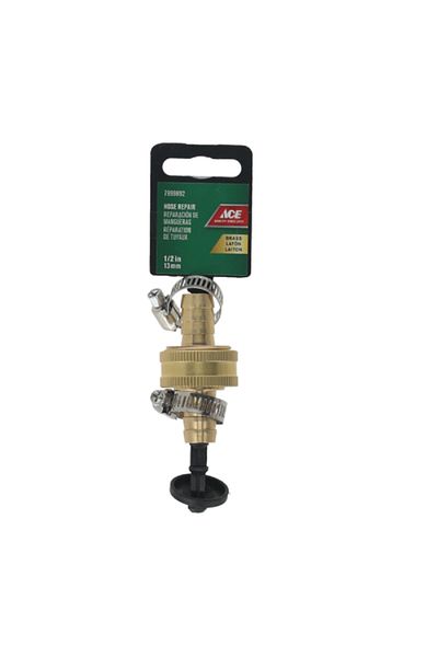 ACE Brass Male and Female Coupling Hose Mender Clamp Black and Gold 1/2inch