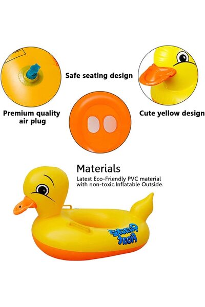 Generic Inflatable Yellow Duck Float for Swimming Kids