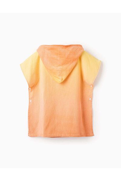 Ziddy Beach Hooded Poncho for Children, Yellow/Orange