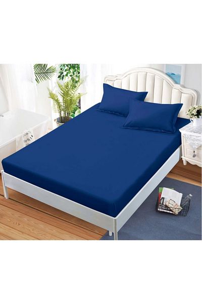 OEM Bed cover with elastic and 2 pillowcases, finet fabric, 2-person bed, 180x200cm