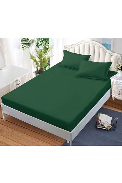 OEM Bed cover with elastic and 2 pillowcases, finet fabric, 2-person bed, 180x200cm