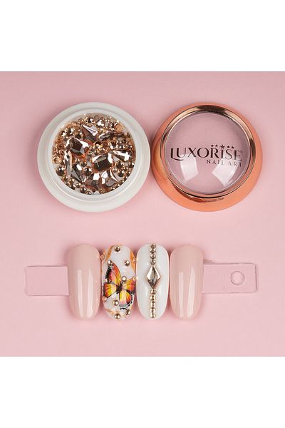 LUXORISE Cristale de unghii, Crystal Peach