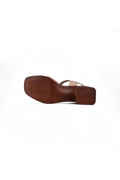 M.P. Women's daily sandals - beige, leather