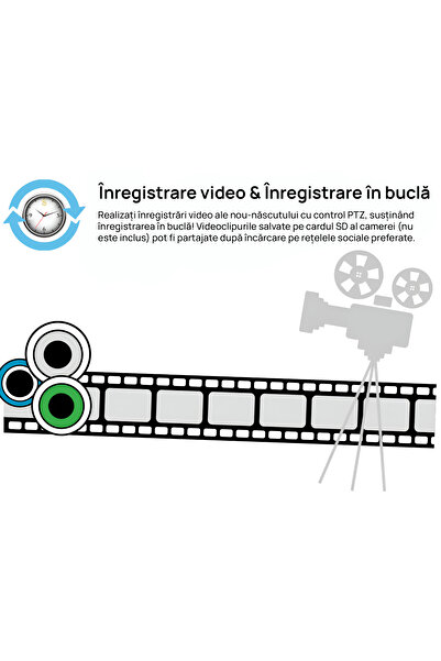 PERFORMTECH Baby Monitor WiFi Performtech™ NightVision HD, Baby Monitor Support, Flexible and Stable, Baby Monitor