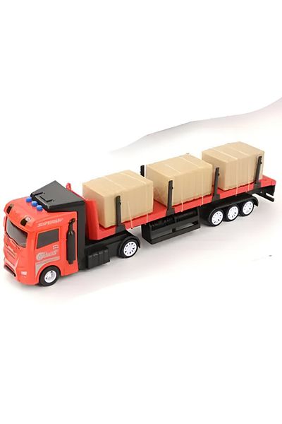 rexa Friction-Powered Transport Truck Toy with Music & Lights – Plastic Vehicle for Kids