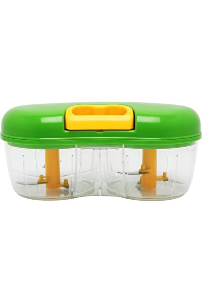 Winsor Twin Onion Chopper, Green - 2 in 1 Manual Vegetable Chopper and Slicer for Onions | Best Mini