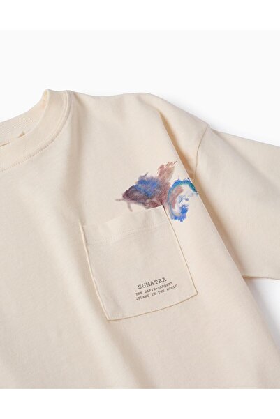 Ziddy Cotton T-shirt for Boys 'Sumatra', Beige