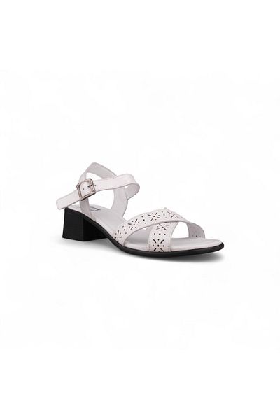 M.P. Women's daily sandals - white, leather