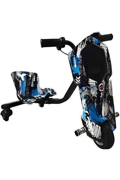 rexa Mini Drifting Electric Scooter Blue With Helmet Pad Set, Knee And Elbow Pads