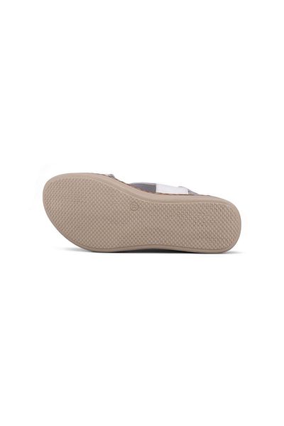 M.P. Women's daily sandals - white, leather