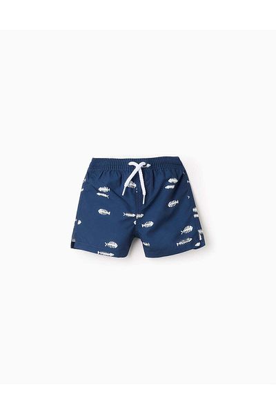 Ziddy Swim Shorts for Baby Boys 'Fishbone', Dark Blue