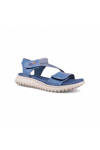 M.P. Women's daily sandals - blue, leather