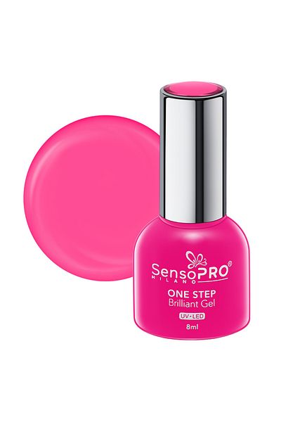 SensoPRO Milano Oja semipermanentă Brilliant într-un singur pas, 8 ml, roz aprins #10
