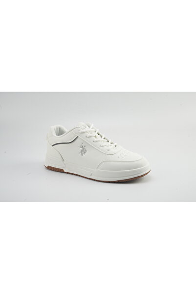 U.S. Polo Assn. حذاء رياضي رجالي من جمعية بولو الأمريكية مالكولم - أبيض