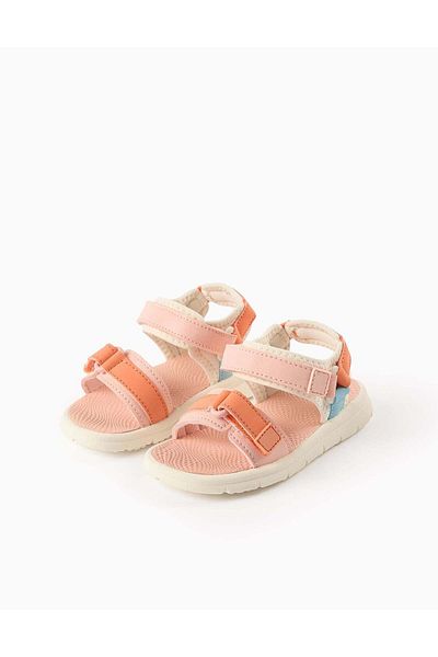 Ziddy Ultralight Sandals with Touch Fasteners for Baby Girls, Coral