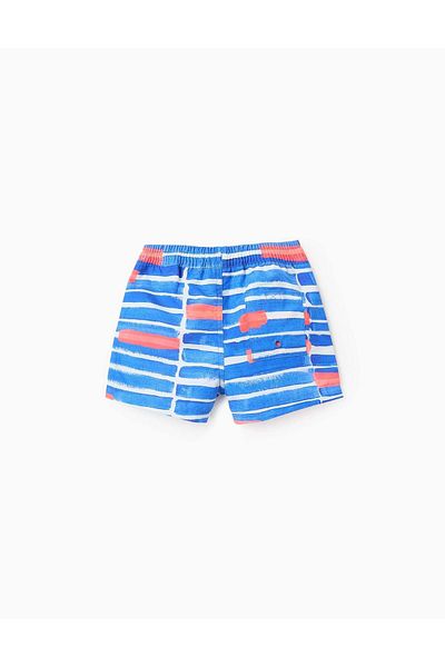 Ziddy Swim Shorts for Baby Boys 'You&Me x Graça Paz', Blue/Coral
