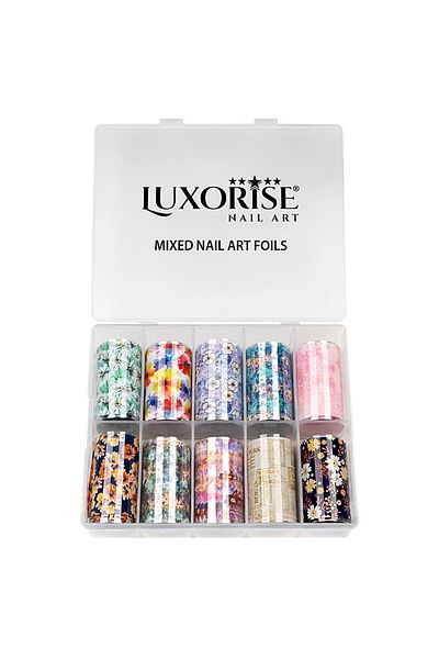 LUXORISE Set of LUXORISE Flower Whisper Transfer Sheets, 10 pcs