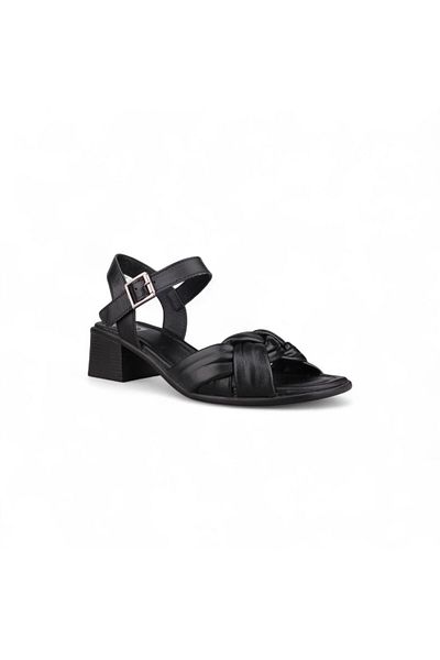 M.P. Women's daily sandals - black, leather