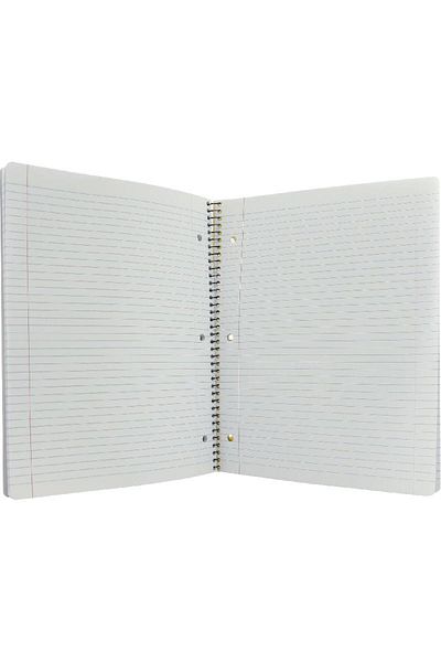 Roco Neon Light Grey Lined Notebook A4 - 100 Sheets (200 Pages)