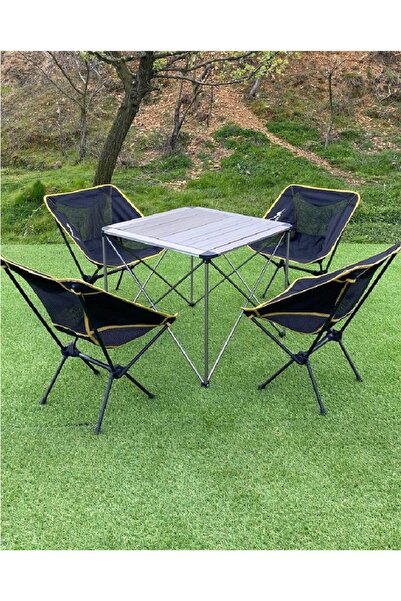 NURGAZ BÜYÜK MASA + 4 PRATİK SANDALYE SET
