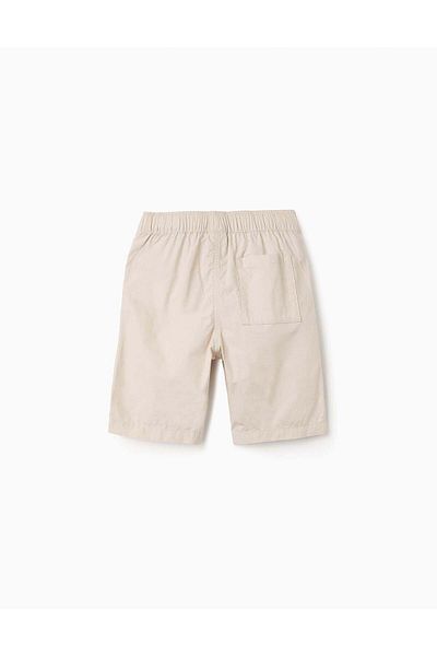 Ziddy Cotton Poplin Shorts for Boys 'Midi', Beige