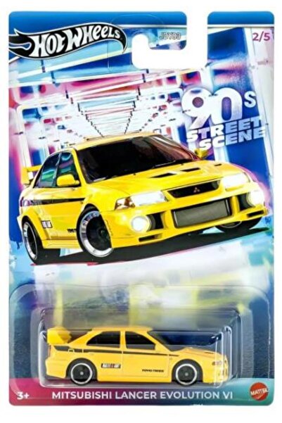 HOT WHEELS 90 Lar Sokak Sahnesi Temalı Arabalar MITSUBISHI LANCER EVOLUTION V...