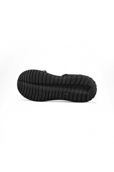 M.P. Women's black daily sandals - black, leather