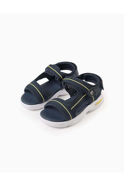 Ziddy Lightweight Sandals for Baby Boys 'Superlight Runner', Blue/Yellow