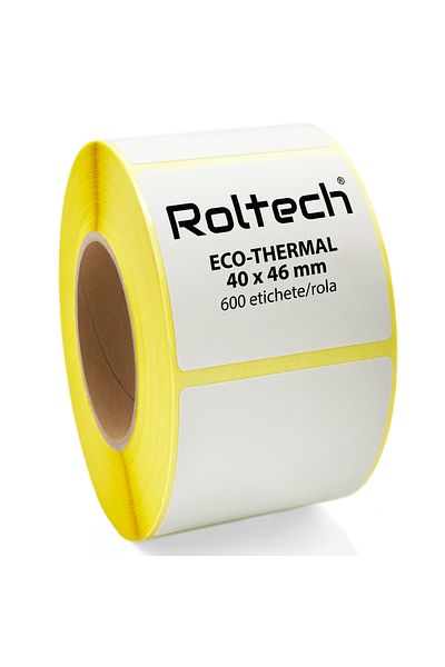 ROLTECH Thermal label roll ROLTECH | 40x46mm | 600 sheets/roll | 40mm tube | Thermal label roll