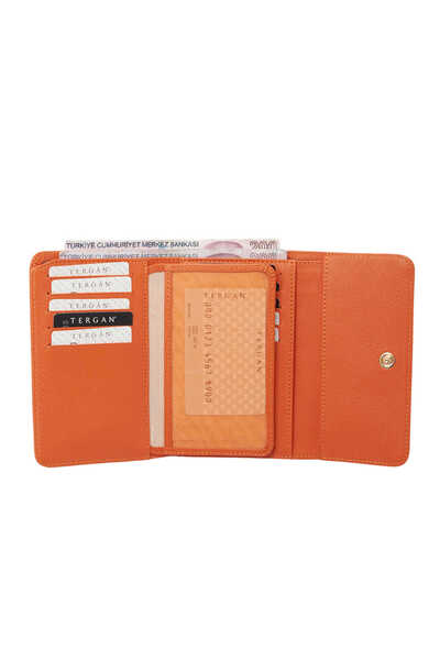 Tergan Orange Genuine Leather Women's Wallet - S1Cb00005730-H67
