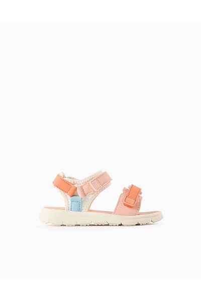 Ziddy Ultralight Sandals with Touch Fasteners for Baby Girls, Coral